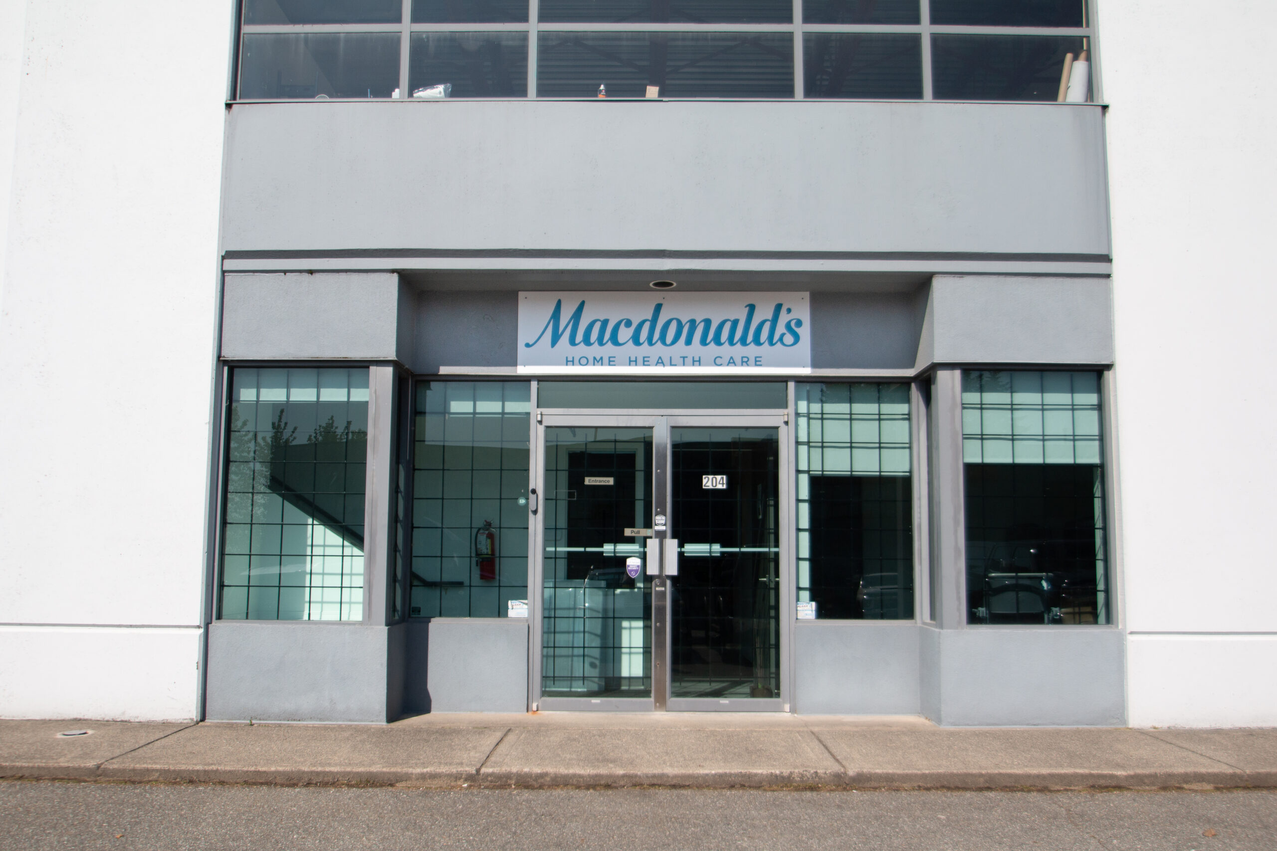 Macdonald's Home Health Care retail storefront in Surrey, British Columbia