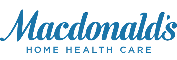 Logo showing Macdonald's Home Health Care text
