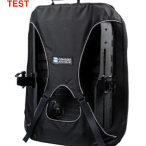 Black back support device with handle on top