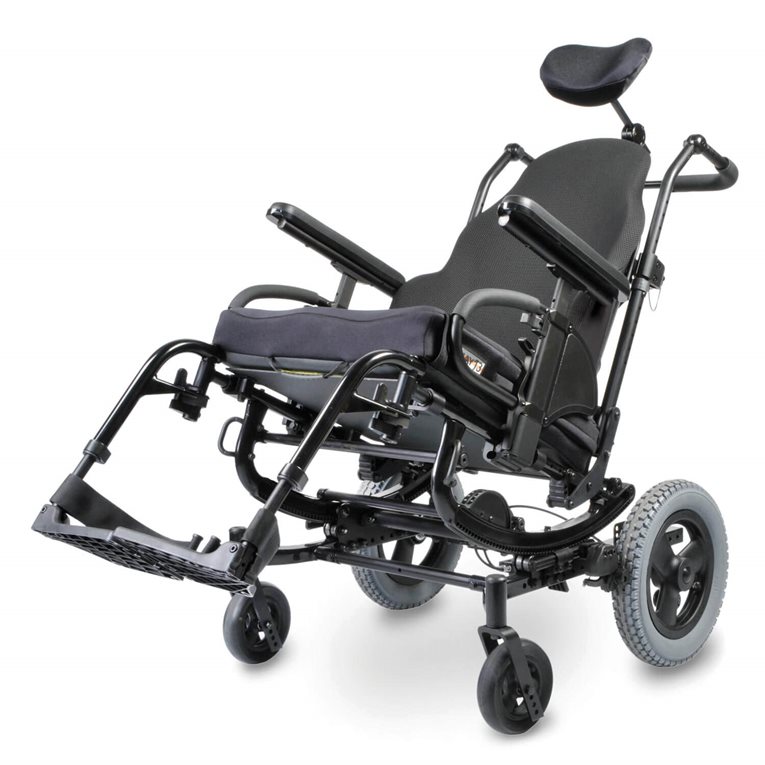 Quickie Iris wheelchair in profile