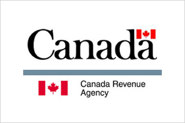 CRA Logo. Large Canada text with Canada Revenue Agency written below.