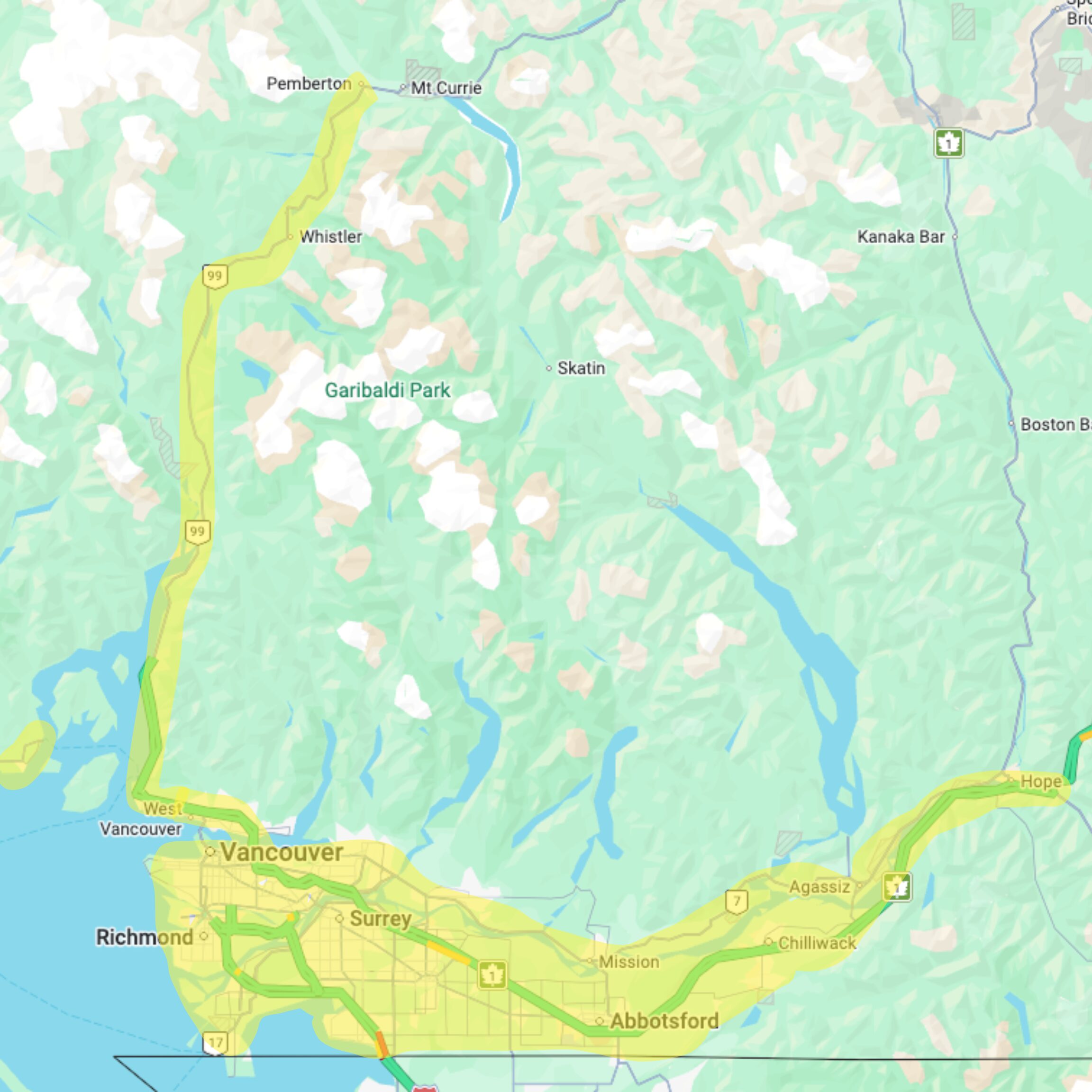 A map showing the delivery and installation areas.